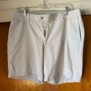 PGA Tour Flat Front Golf Shorts, 36 Waist, Performance, 7” Inseam, Khaki Color